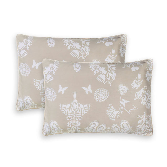 cxl by christian lacroix Taie(s) d'oreiller satin de coton - Love stories beige