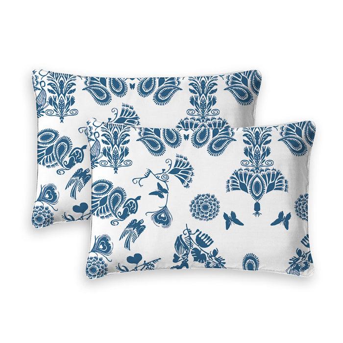 cxl by christian lacroix Taie(s) d'oreiller satin de coton - Love stories blanc cassé