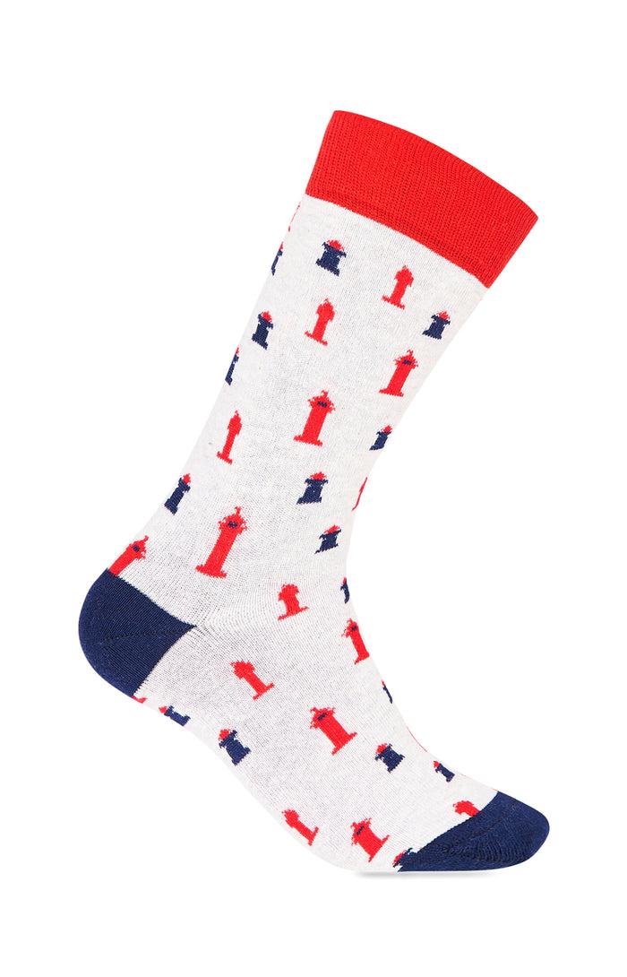 dagobear Chaussettes blanc bleu rouge - Les Dago Phare