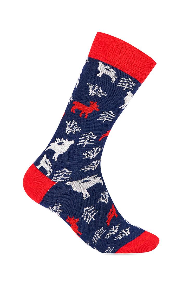 dagobear Chaussettes bleu marine - Les Dago Cerf