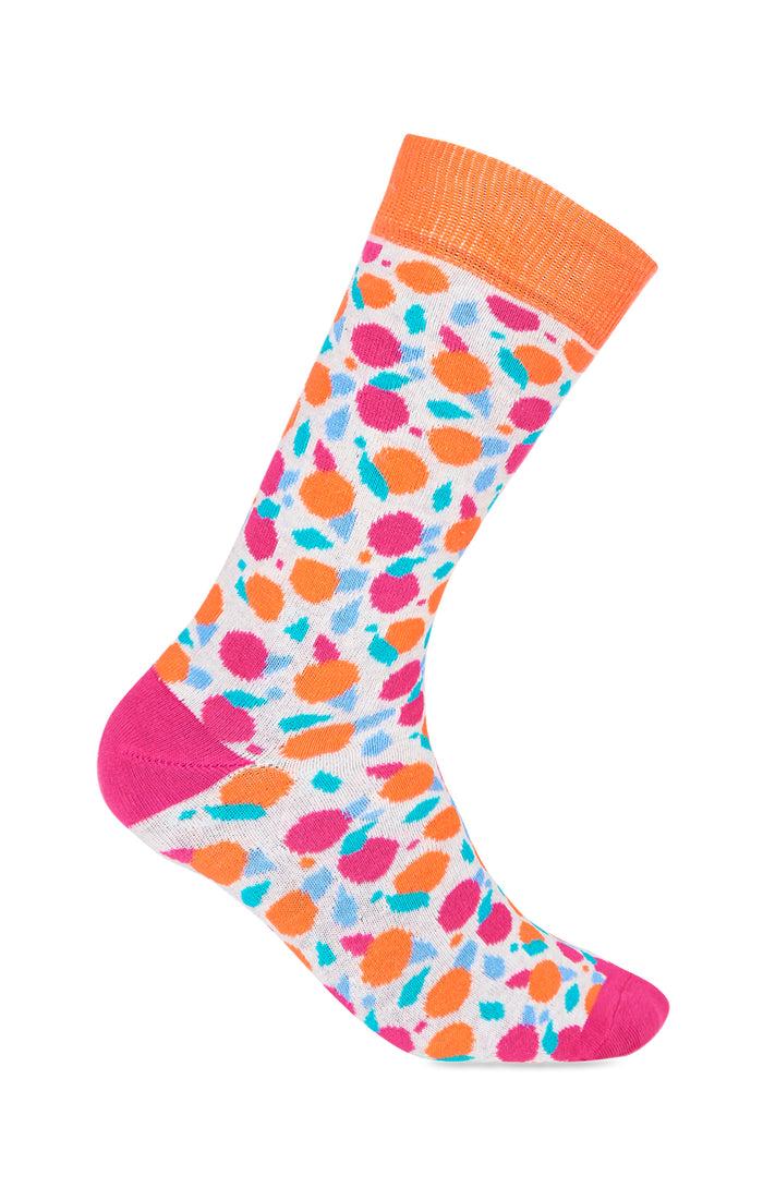 dagobear Chaussettes orange et rose - Les Dago Pêche