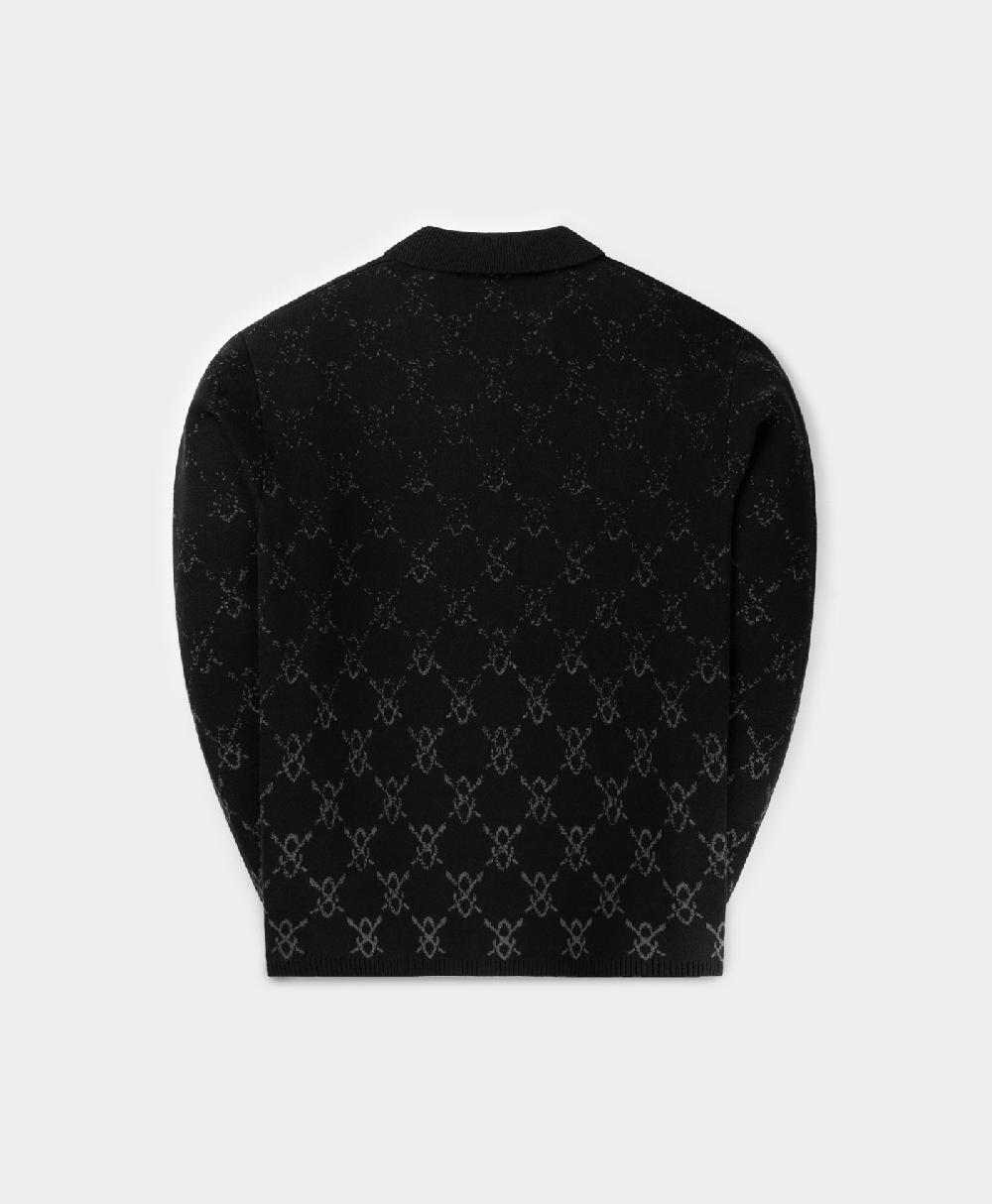 Daily Paper Black Kirabo Gradient Knit Boxy Cardigan