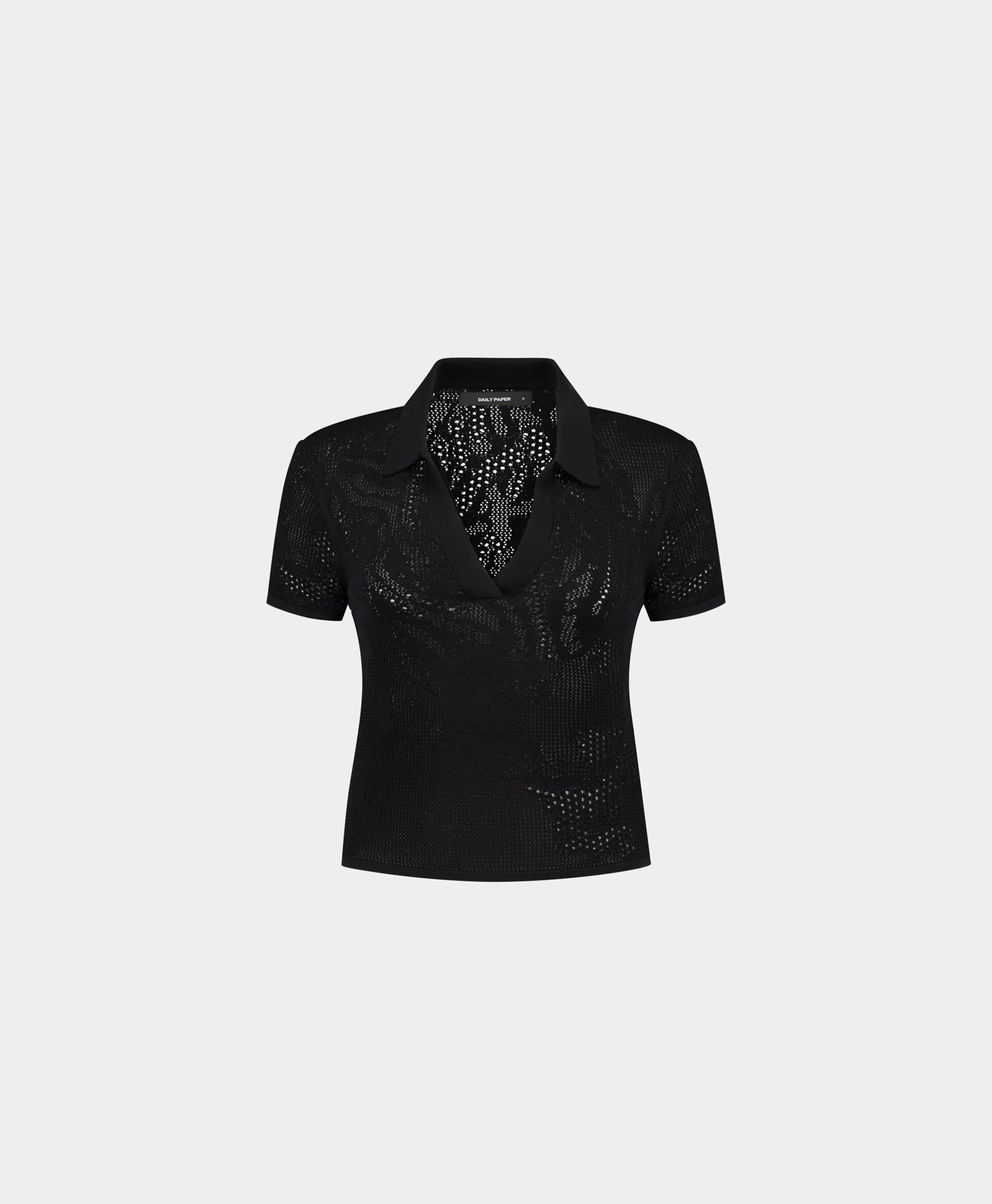 Daily Paper Black Braided Polo