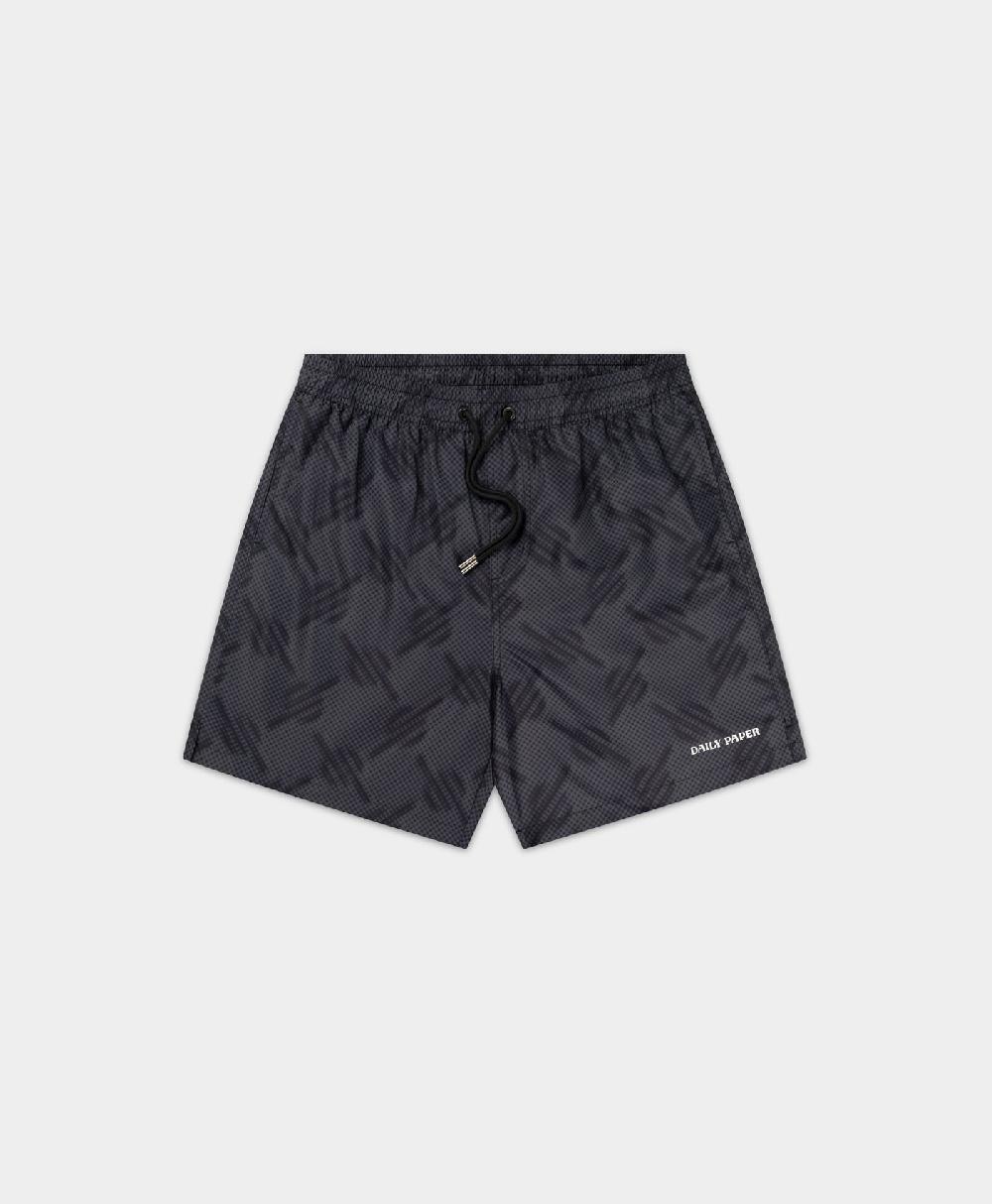 Daily Paper Black Dotted Monogram Swimshorts