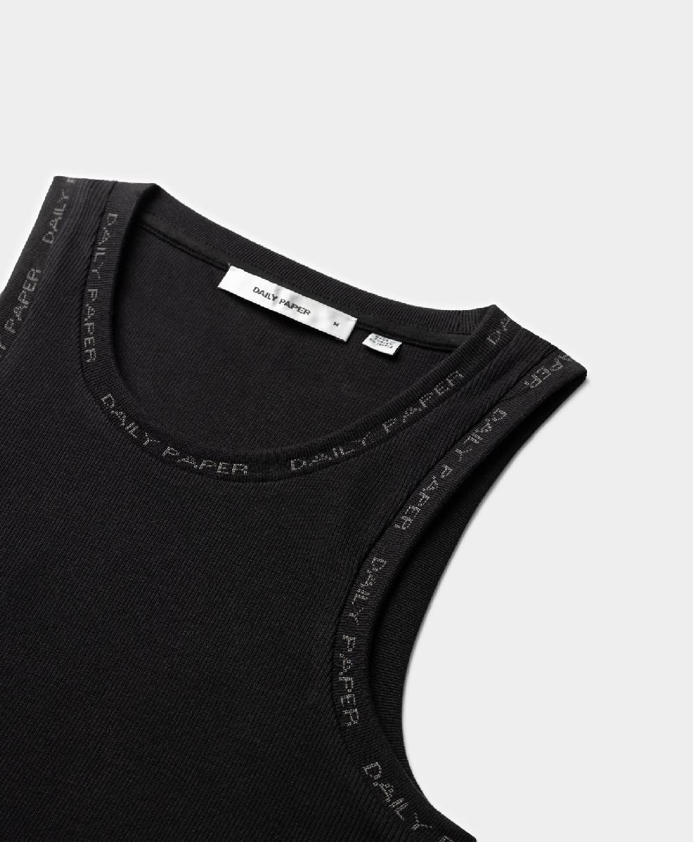 Daily Paper Black Erib Tank Top Mens