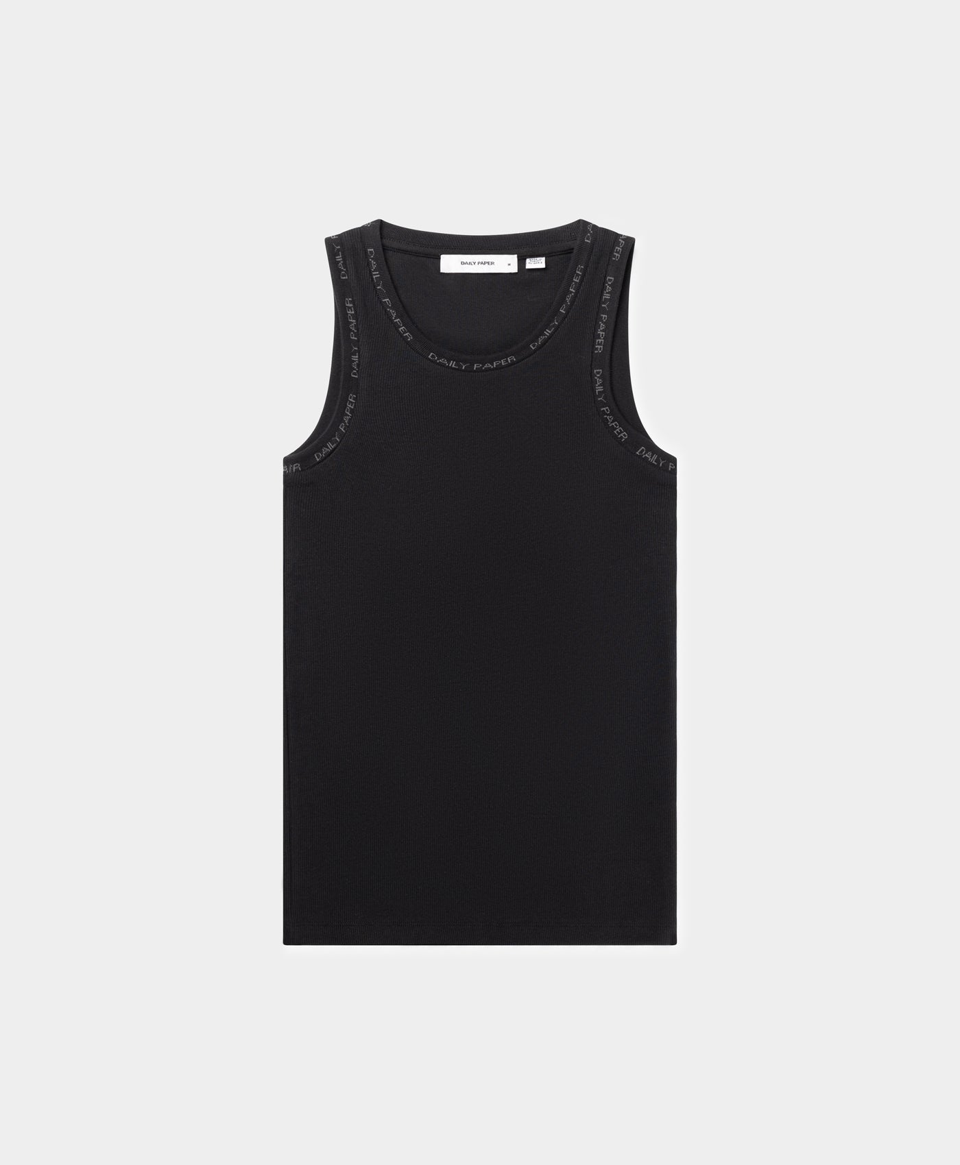 Daily Paper Black Erib Tank Top Mens