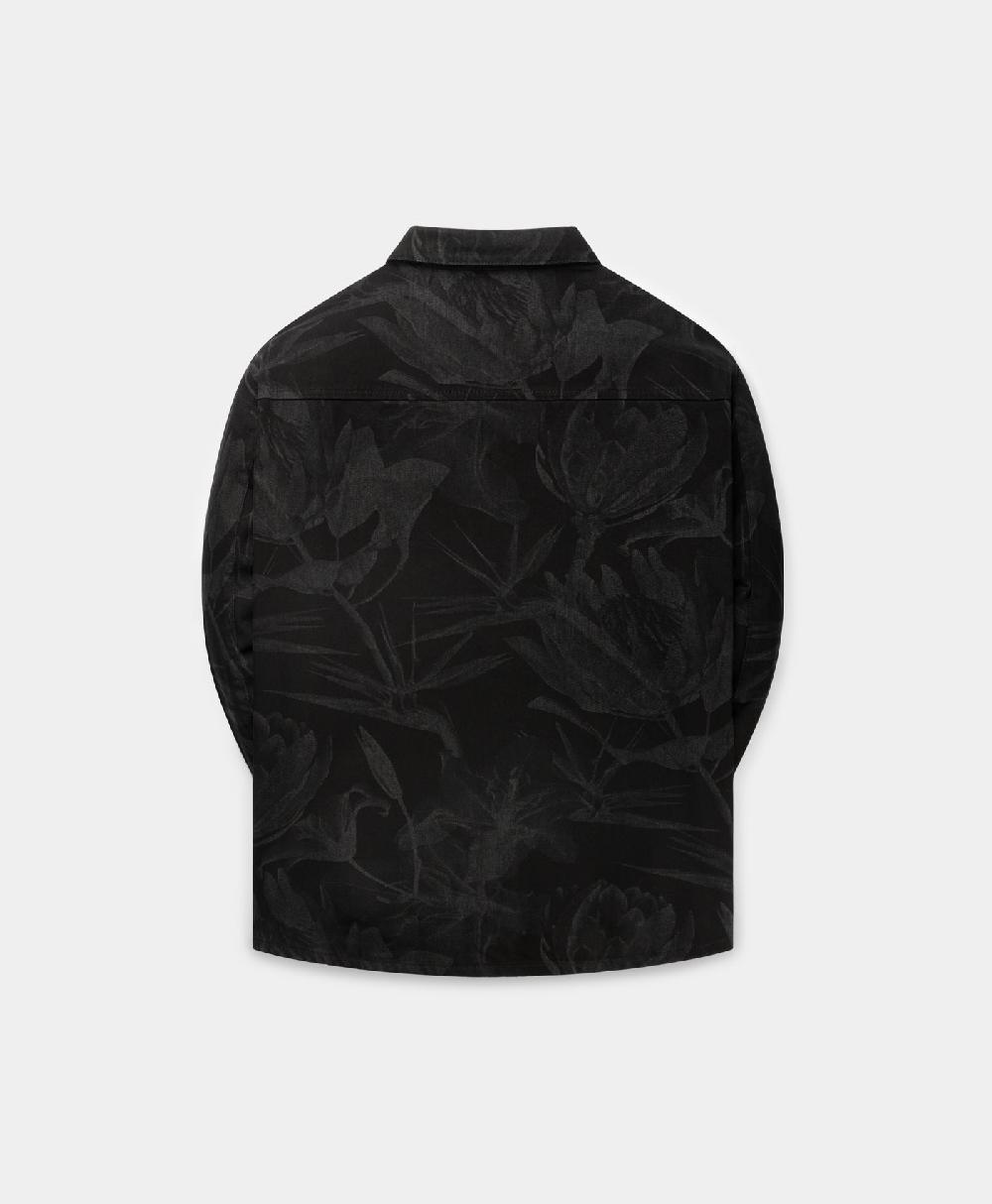 Daily Paper Black Floral Laser Denim Shirt