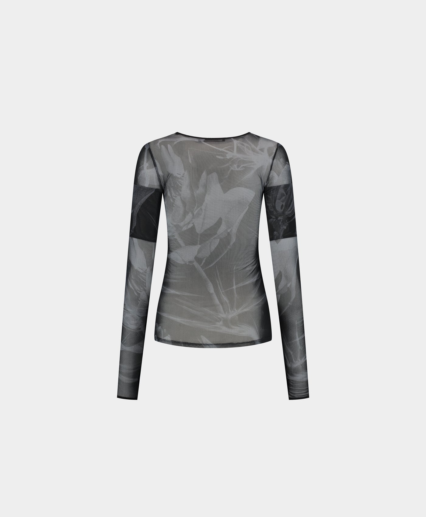 Daily Paper Black Floral Mesh Top