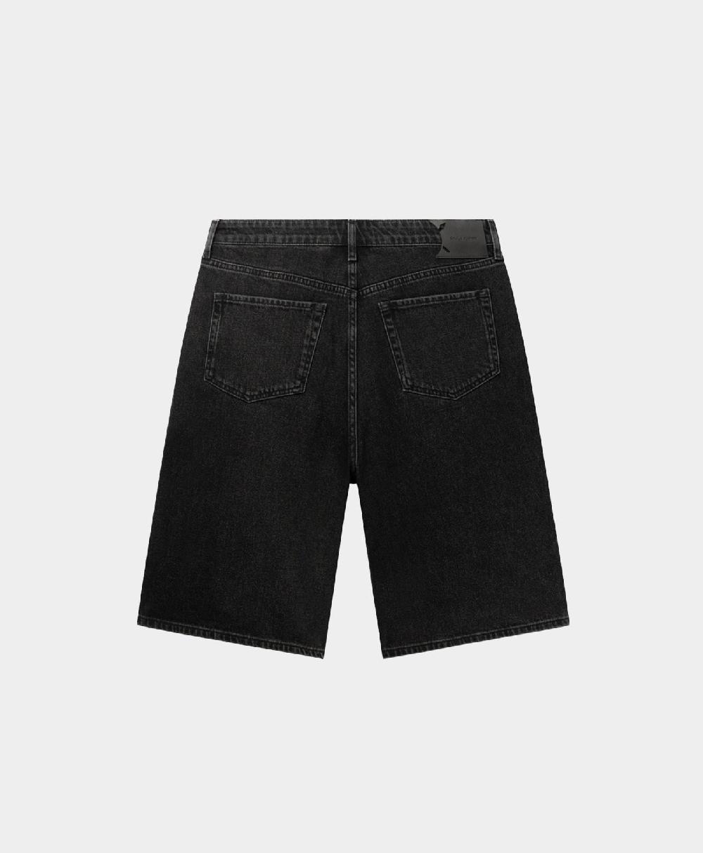 Daily Paper Black Laser Monogram Denim Shorts