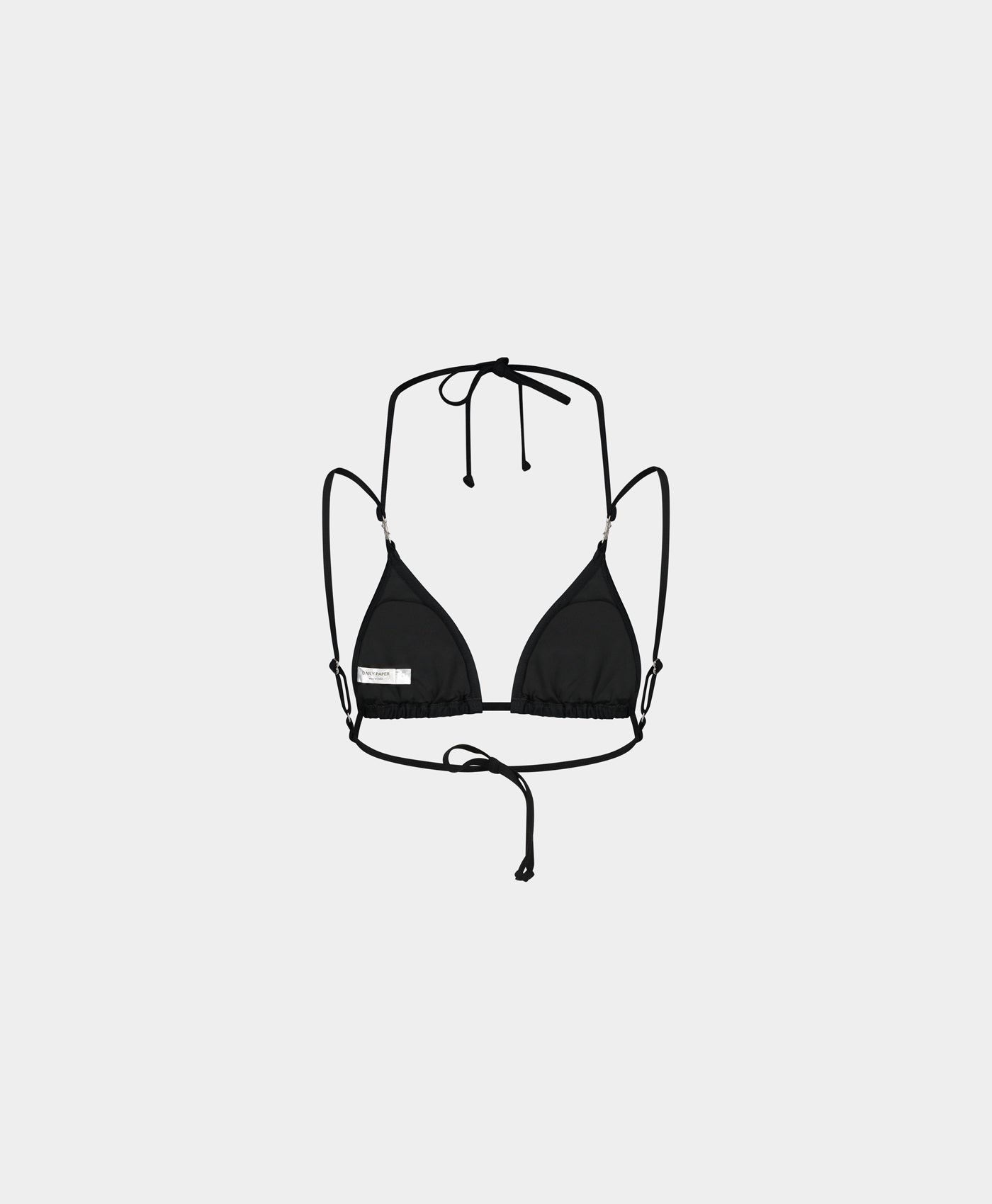 Daily Paper Black Metal Shield Bikini Top