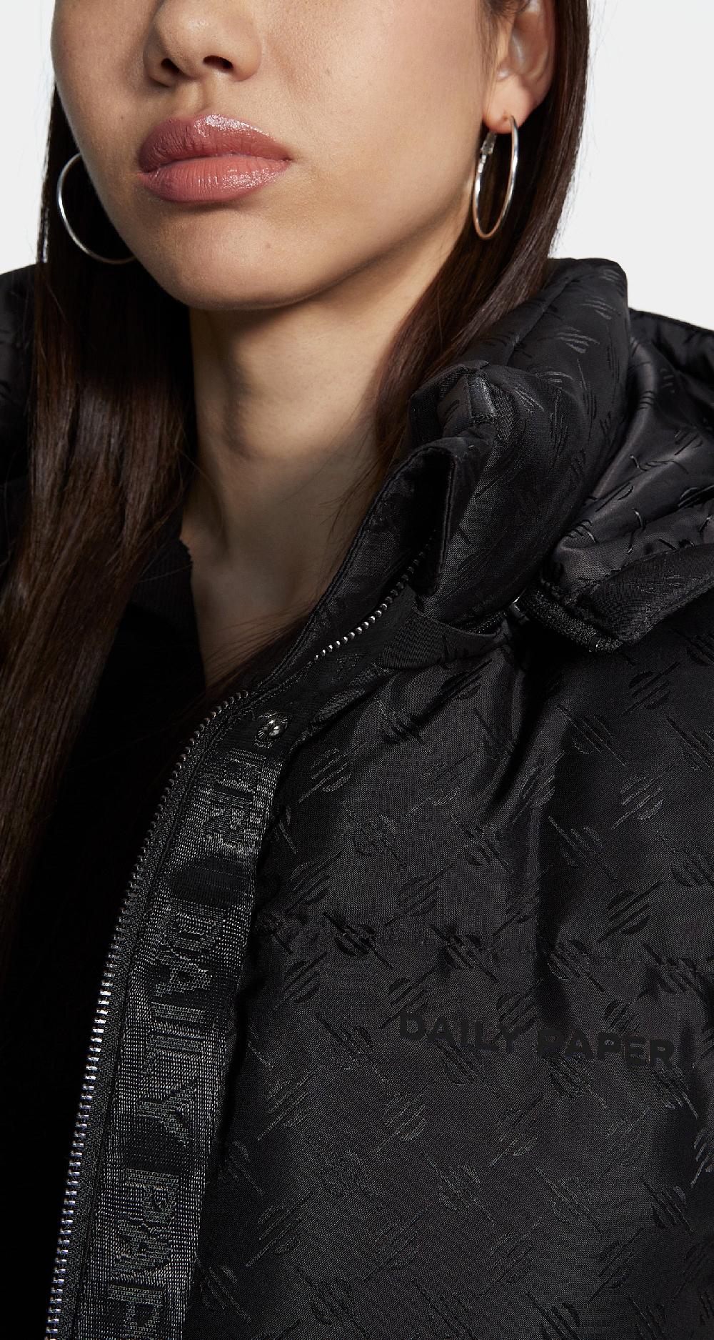 Daily Paper Black Monogram Puffer Coat
