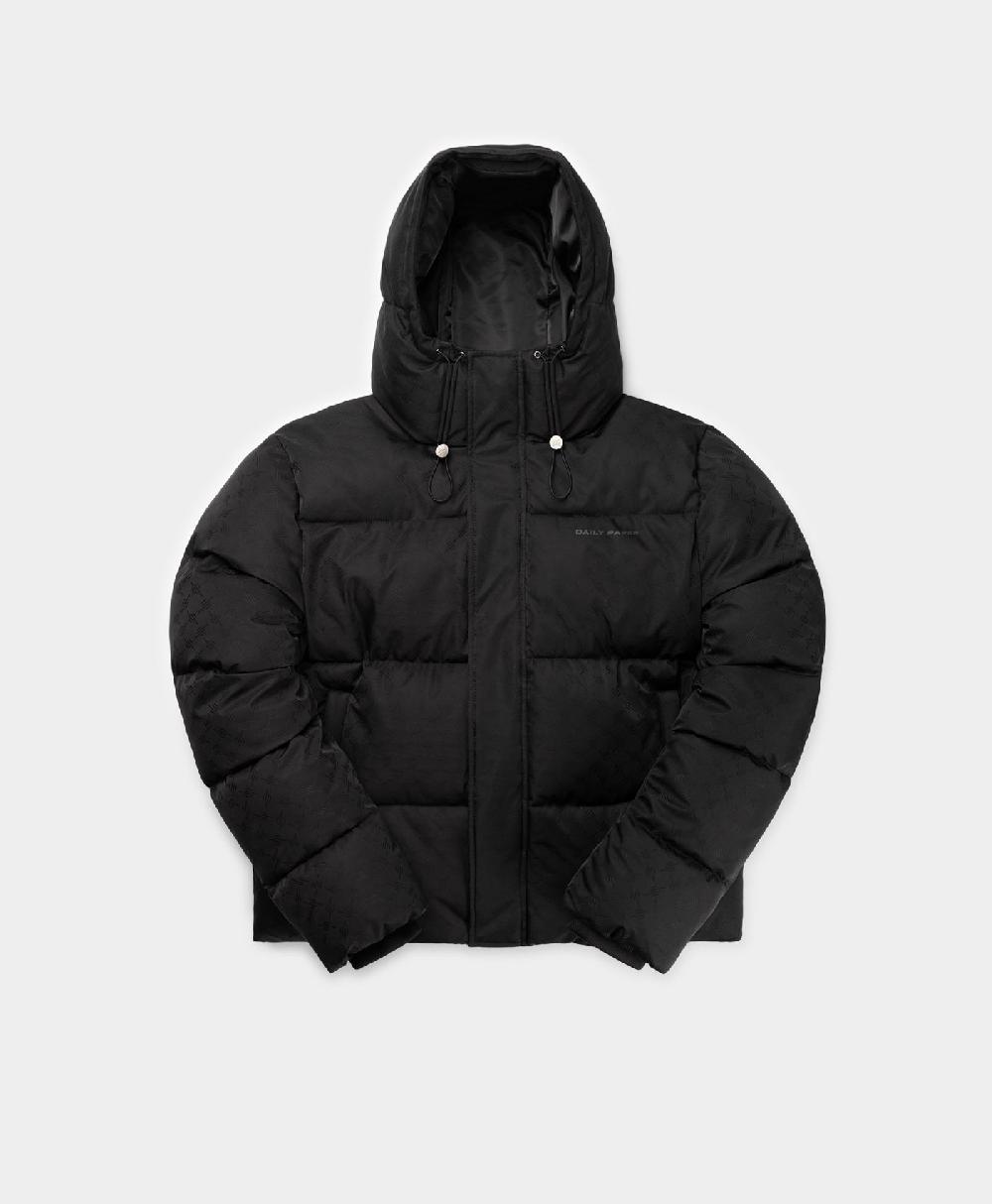 Daily Paper Black Monogram Short Puffer Jacket