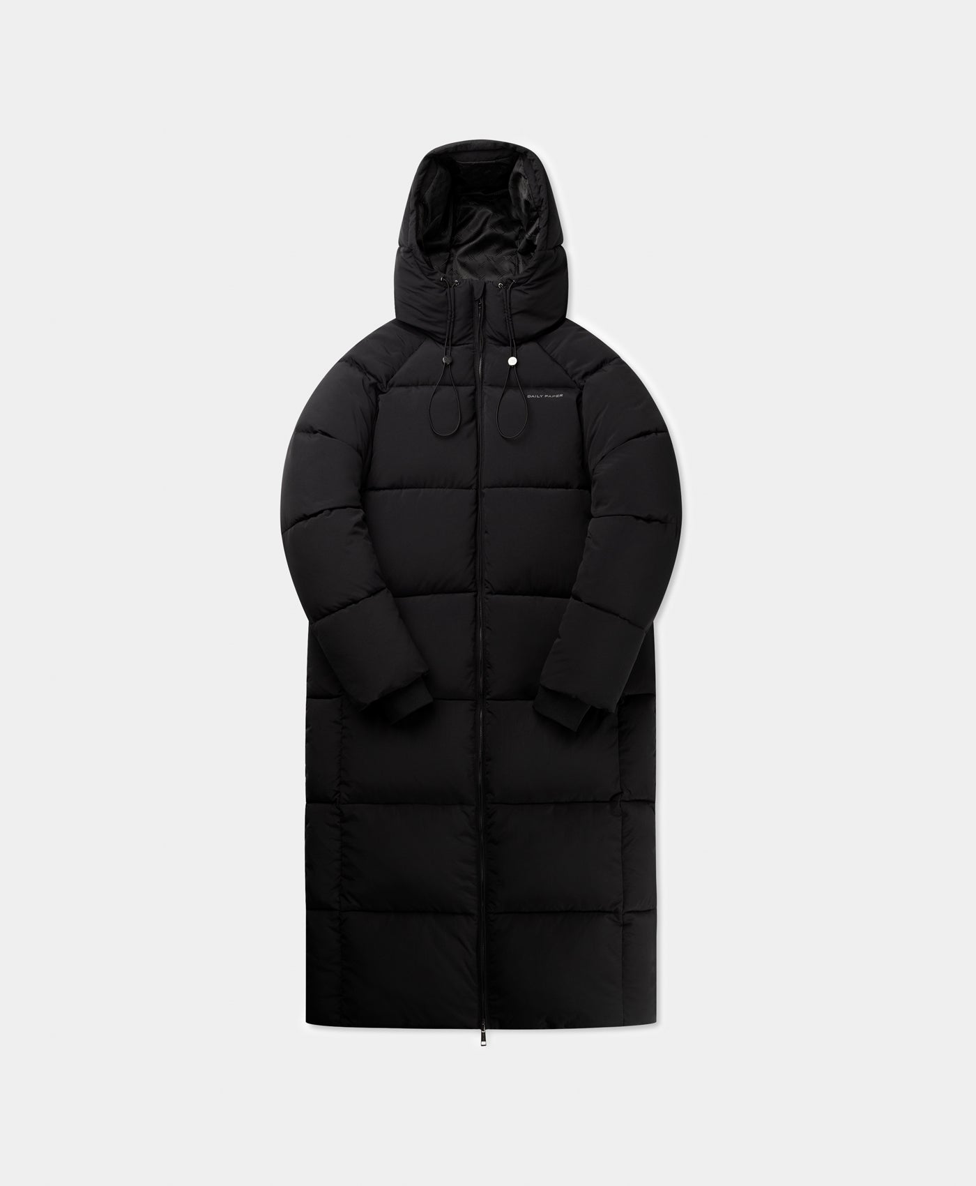 Daily Paper Black Relaxed Long Puffer