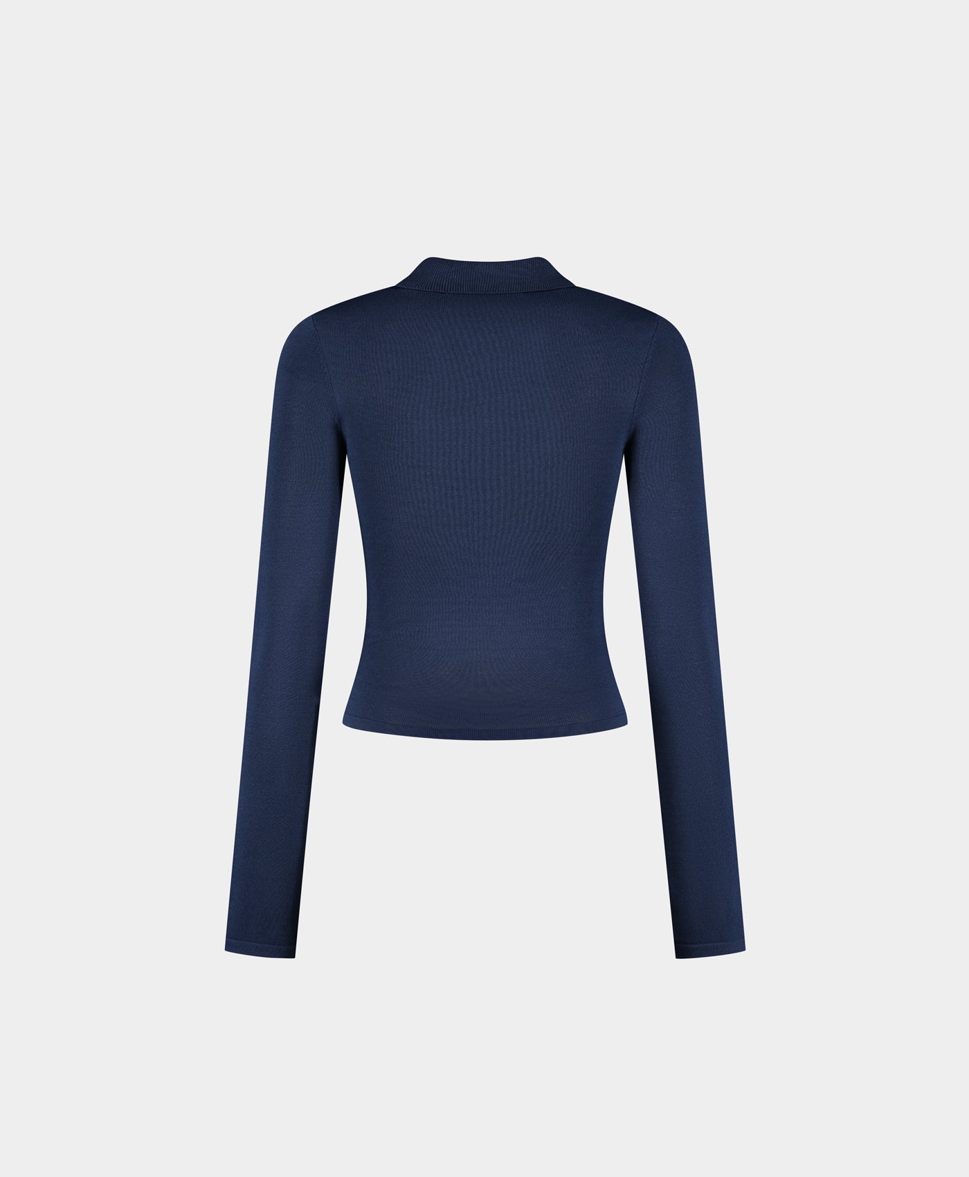 Daily Paper Blue Zip Knit Polo Long Sleeve