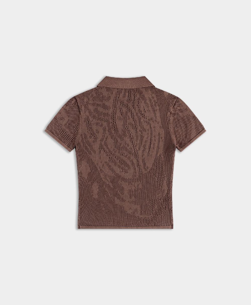 Daily Paper Bordeaux Red Braided Washed Polo