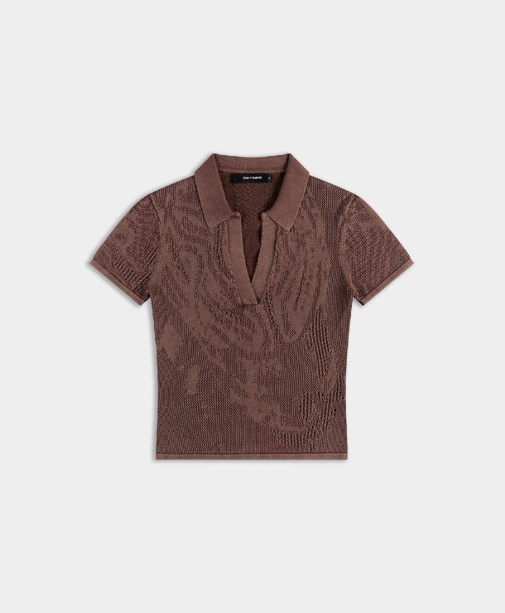 Daily Paper Bordeaux Red Braided Washed Polo