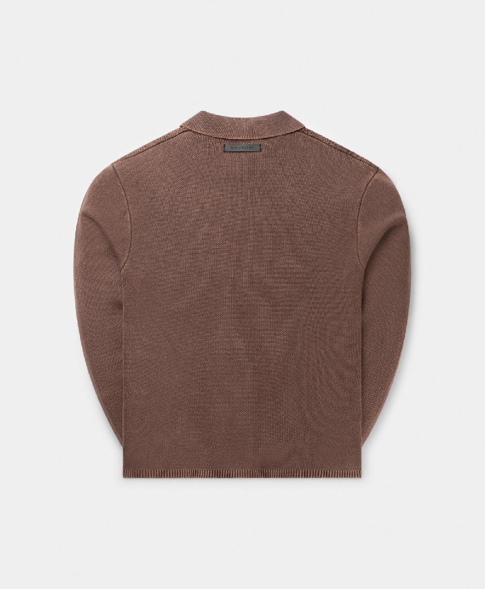 Daily Paper Bordeaux Red Shield Cable Cardigan