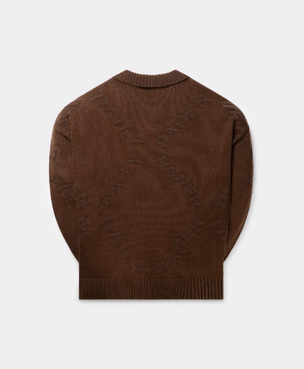 Daily Paper Brown Diamond Knit Sweater
