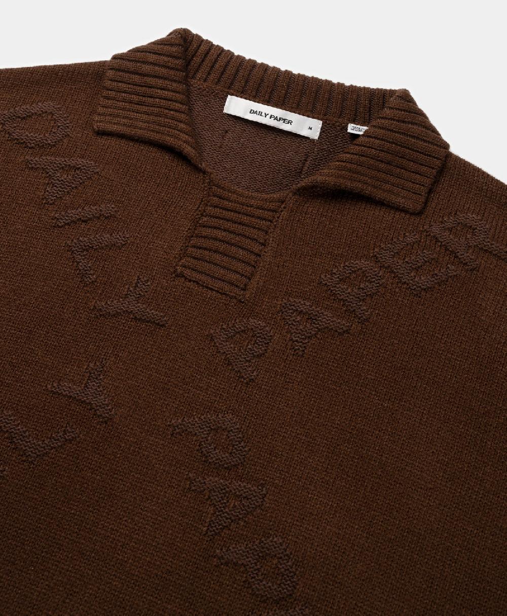 Daily Paper Brown Diamond Knit Sweater