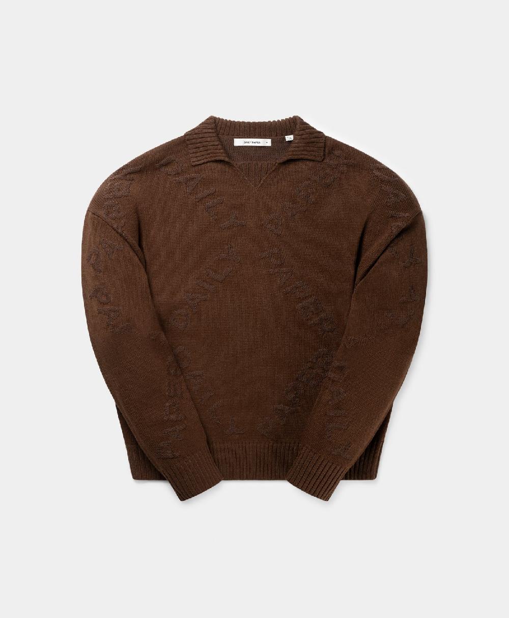 Daily Paper Brown Diamond Knit Sweater