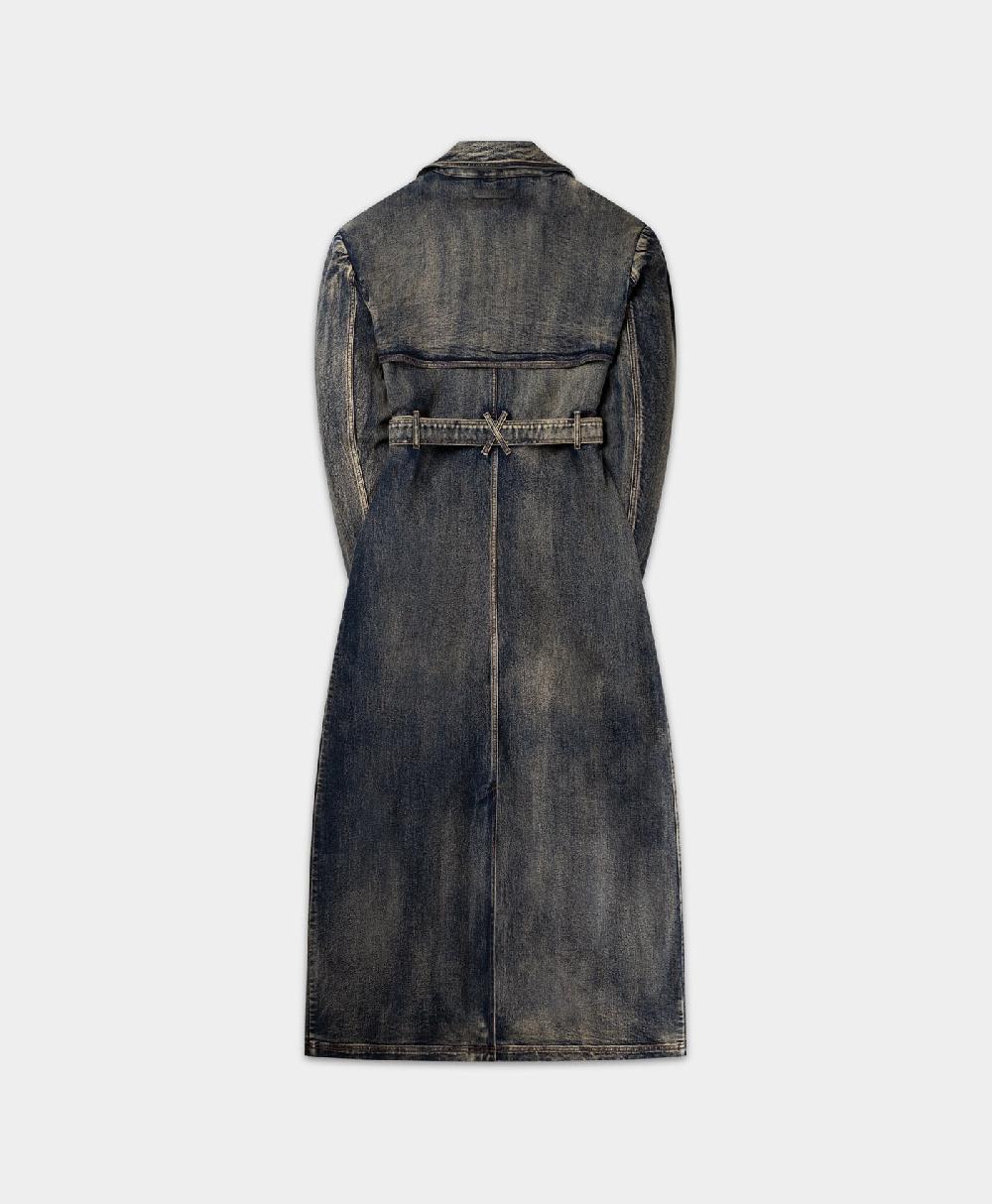 Daily Paper Brown Wash Vintage Wash Trenchcoat