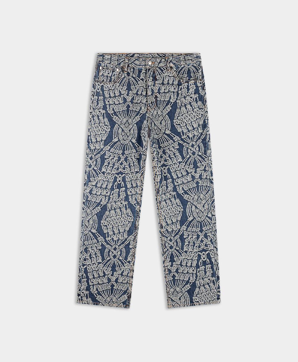 Daily Paper Dark Blue Macrame Amba Jeans