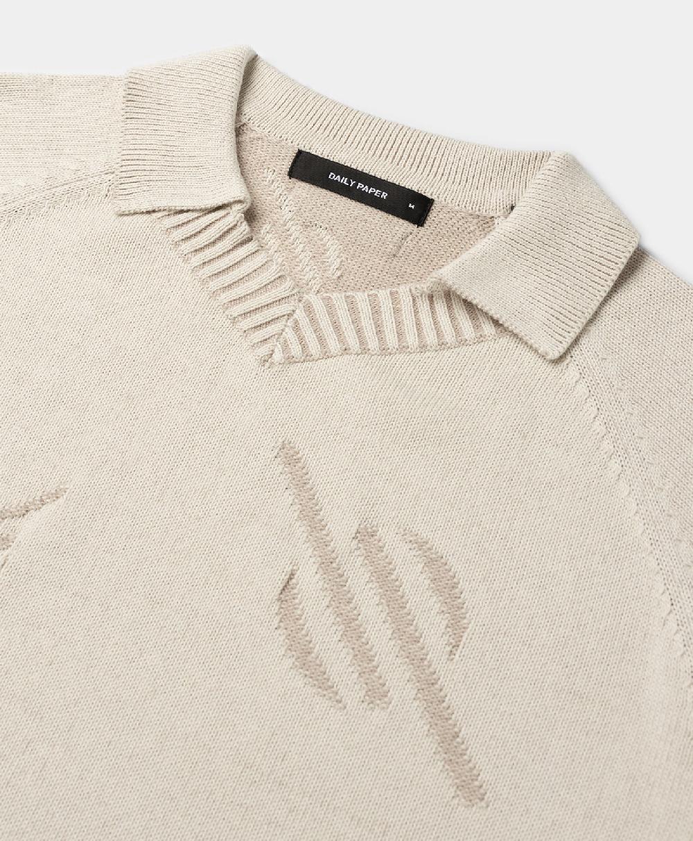 Daily Paper Gardenia Monogram Knit Polo