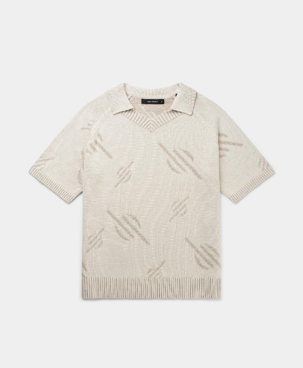 Daily Paper Gardenia Monogram Knit Polo