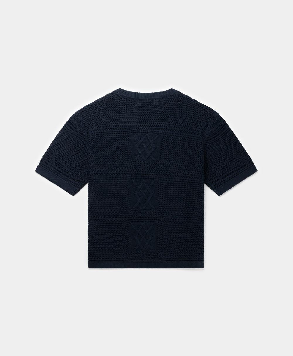 Daily Paper Maritime Blue Crochet T-Shirt