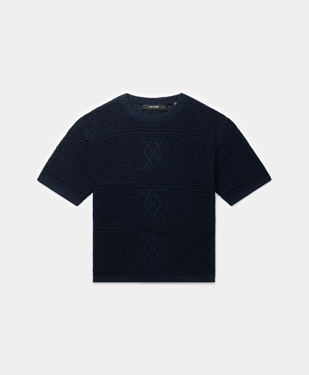 Daily Paper Maritime Blue Crochet T-Shirt