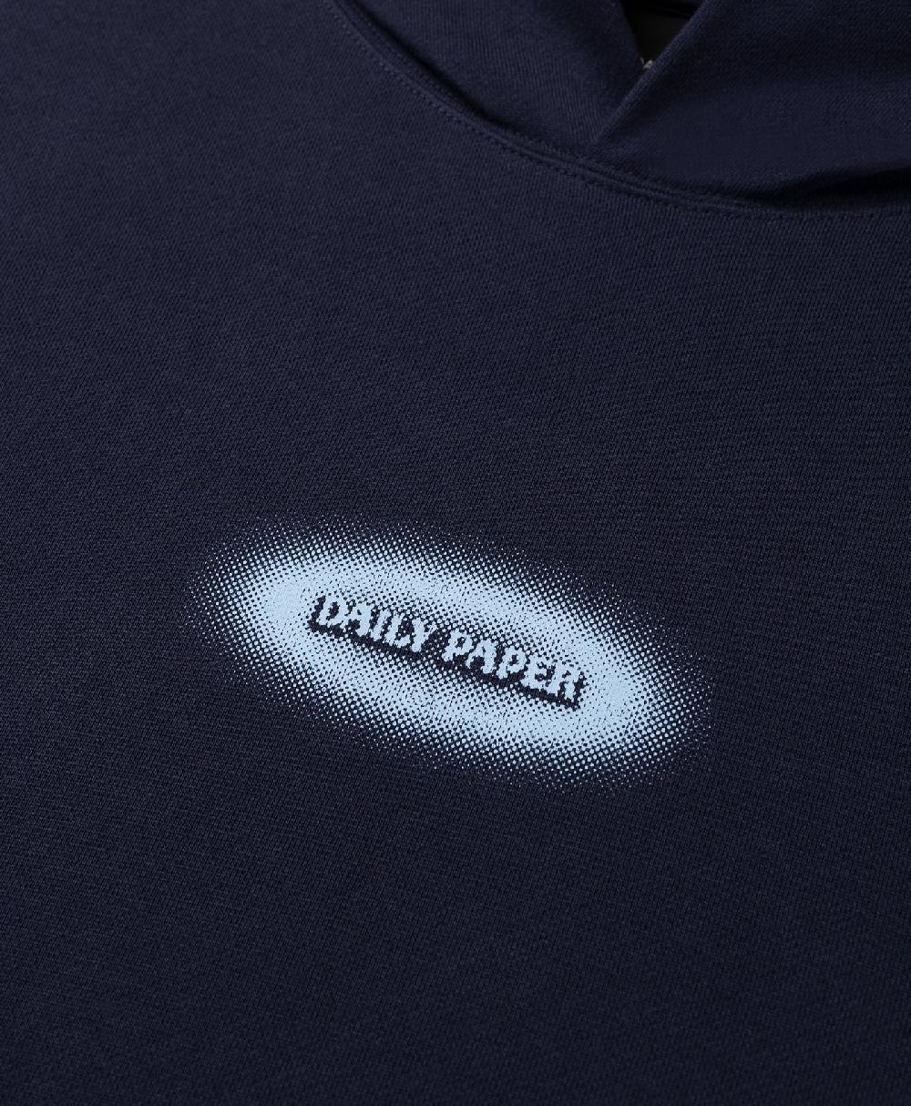 Daily Paper Maritime Blue Dotted Logo Hoodie