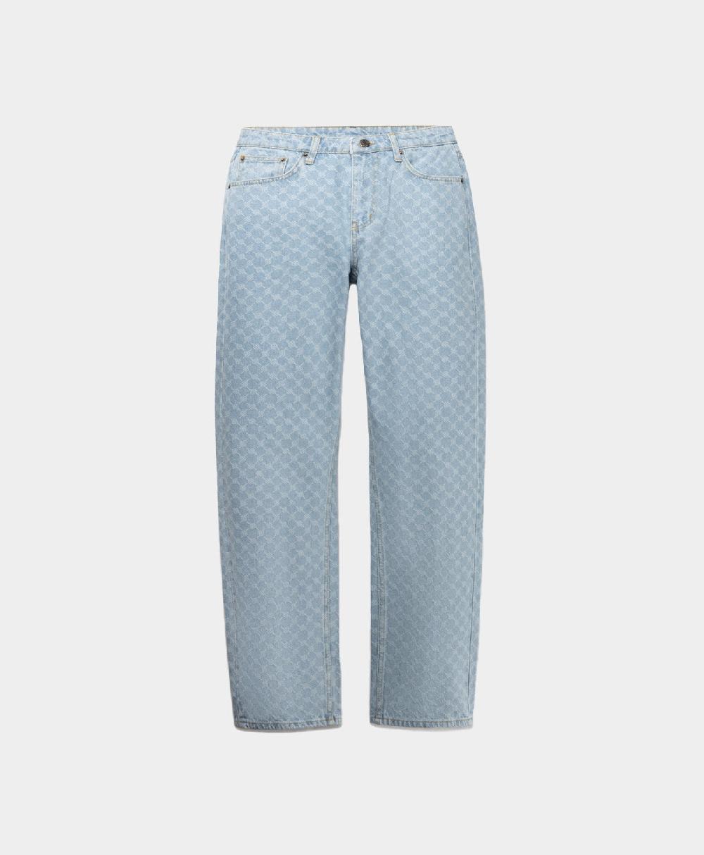 Daily Paper Mid Blue Amba Monogram Relaxed Jeans