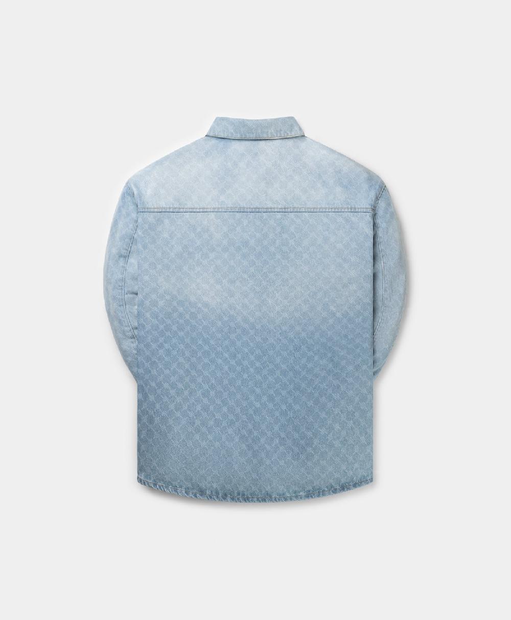 Daily Paper Mid Blue Rahul Monogram Denim Shirt