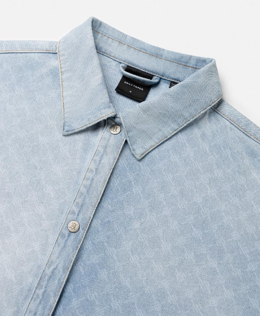 Daily Paper Mid Blue Rahul Monogram Denim Shirt