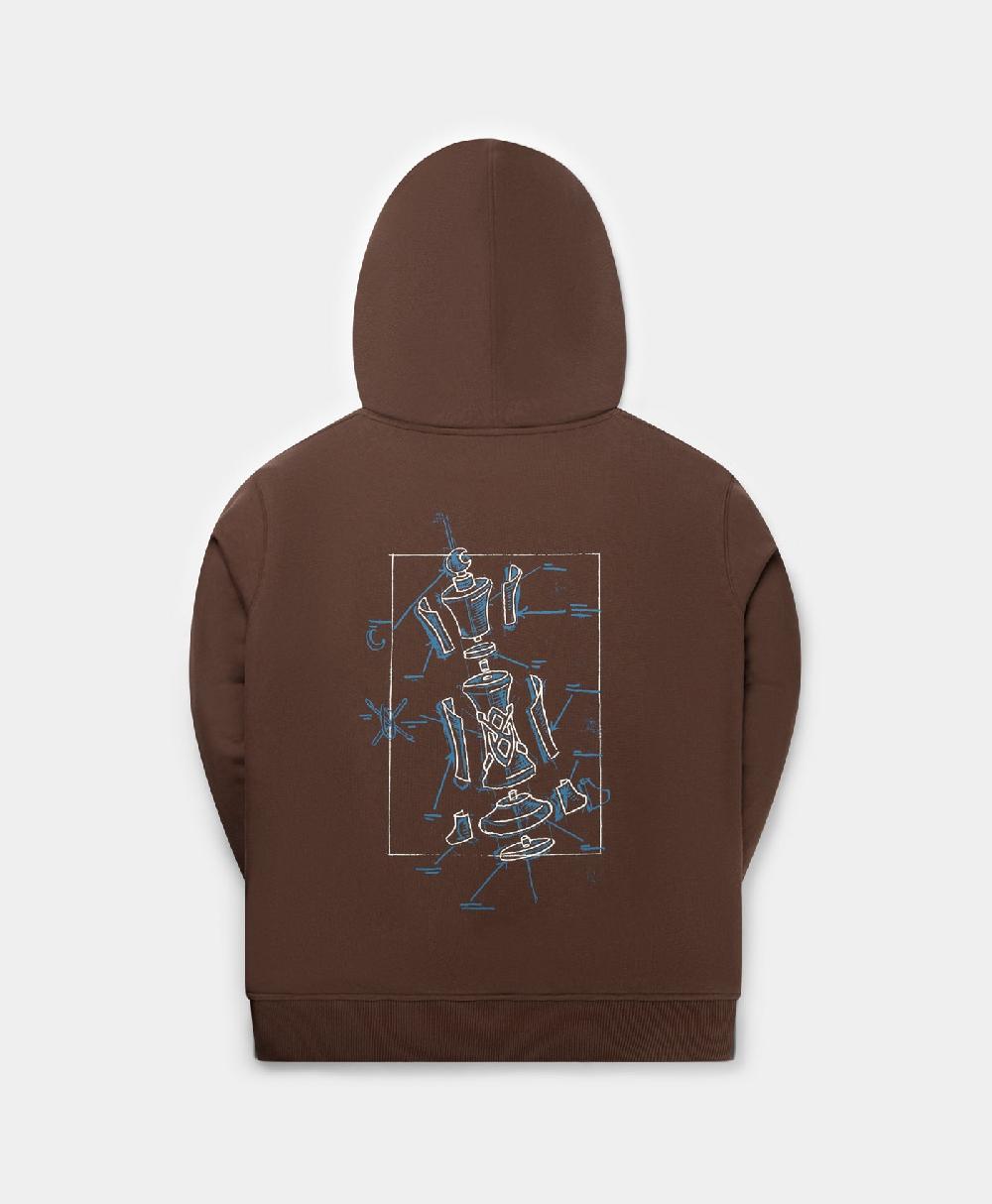 Daily Paper Roast Brown Blueprint Hoodie