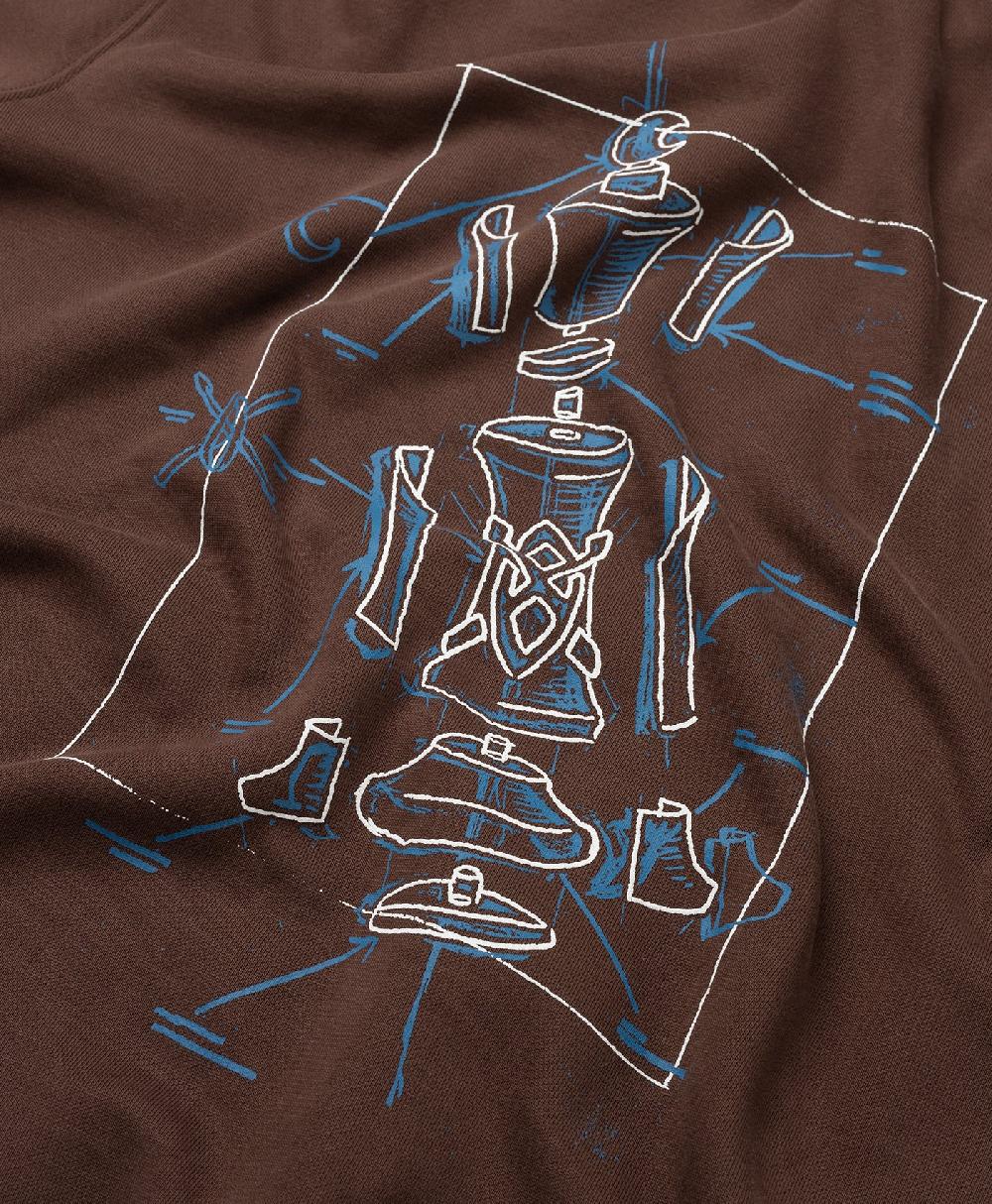 Daily Paper Roast Brown Blueprint Hoodie