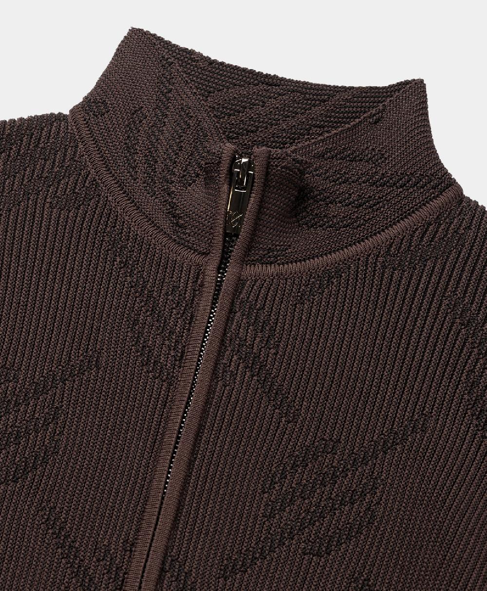 Daily Paper Roast Brown Knitted Monogram Cardigan