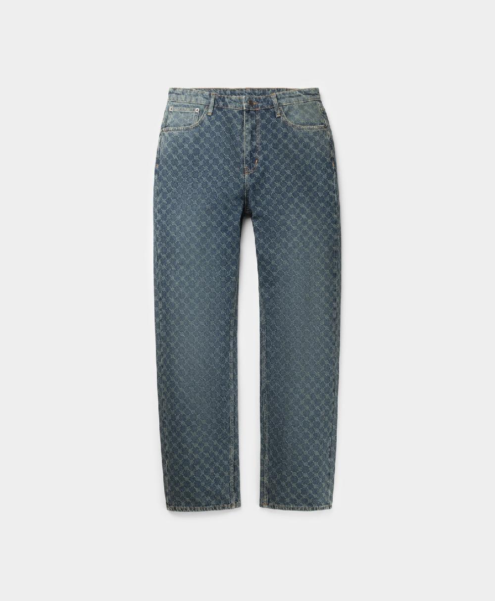 Daily Paper Sand Blue Amba Monogram Relaxed Jeans
