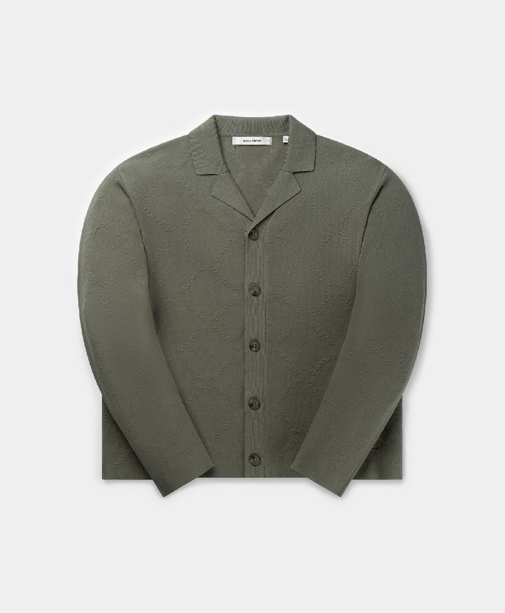 Daily Paper Shadown Green Diamond Knit Cardigan