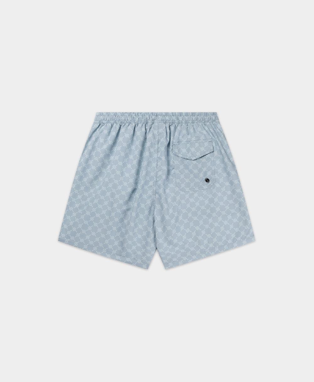Daily Paper Subdued Blue Logo Swim Shorts
