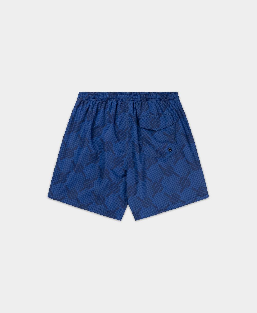 Daily Paper True Blue Dotted Monogram Swimshorts