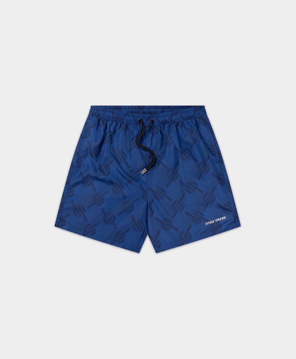 Daily Paper True Blue Dotted Monogram Swimshorts