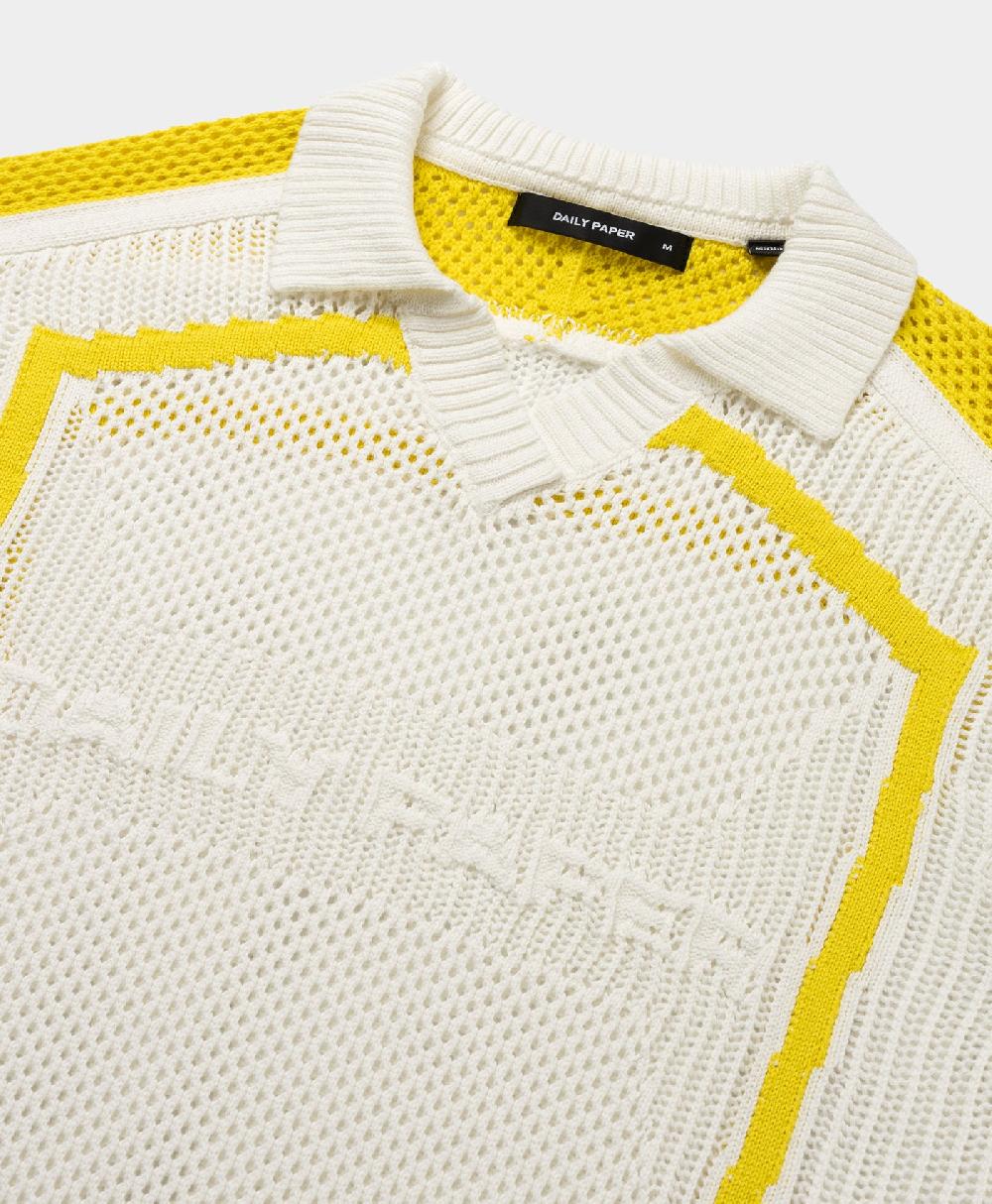 Daily Paper White Football Knit Sweater