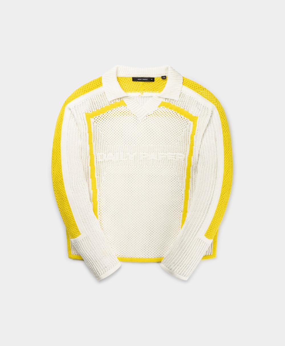 Daily Paper White Football Knit Sweater