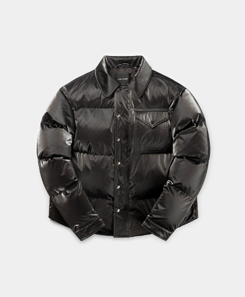 Daily Paper Obsidian Black Whole Shirt Puffer Jacket
