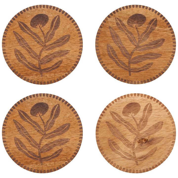 danica studio Lot de 4 sous-verres gravés Entwine