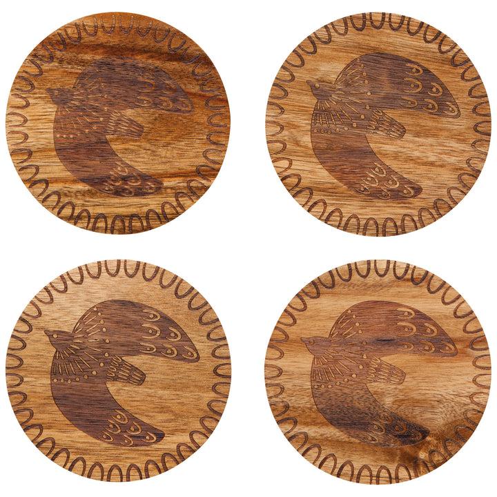 danica studio Lot de 4 sous-verres gravés Myth