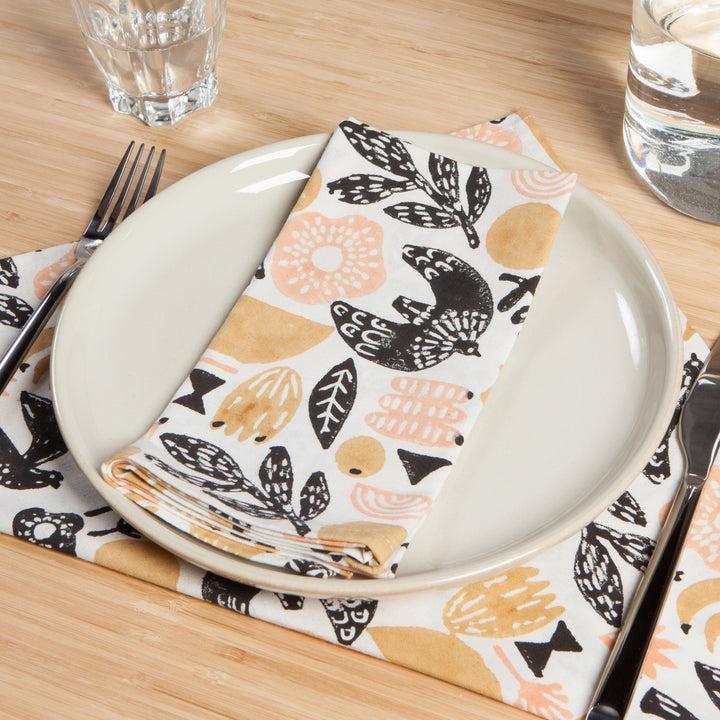 Danica Studio Lot De 4 Serviettes Imprimées Myth Block