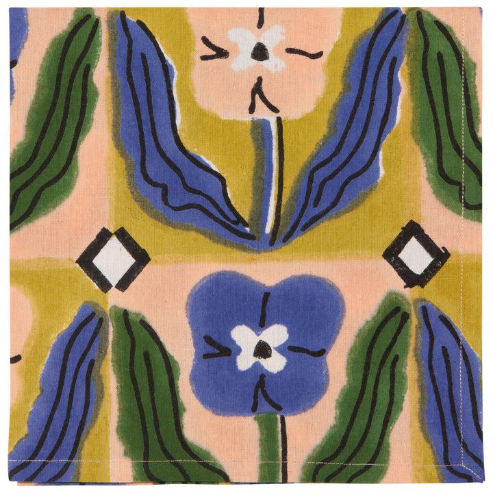 Danica Studio Lot De 4 Serviettes Teppi Block Print