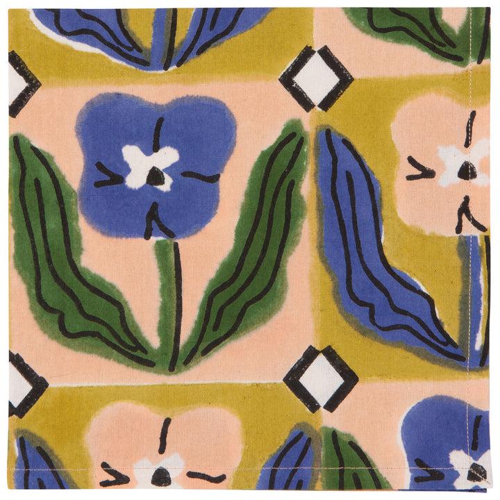 Danica Studio Lot De 4 Serviettes Teppi Block Print